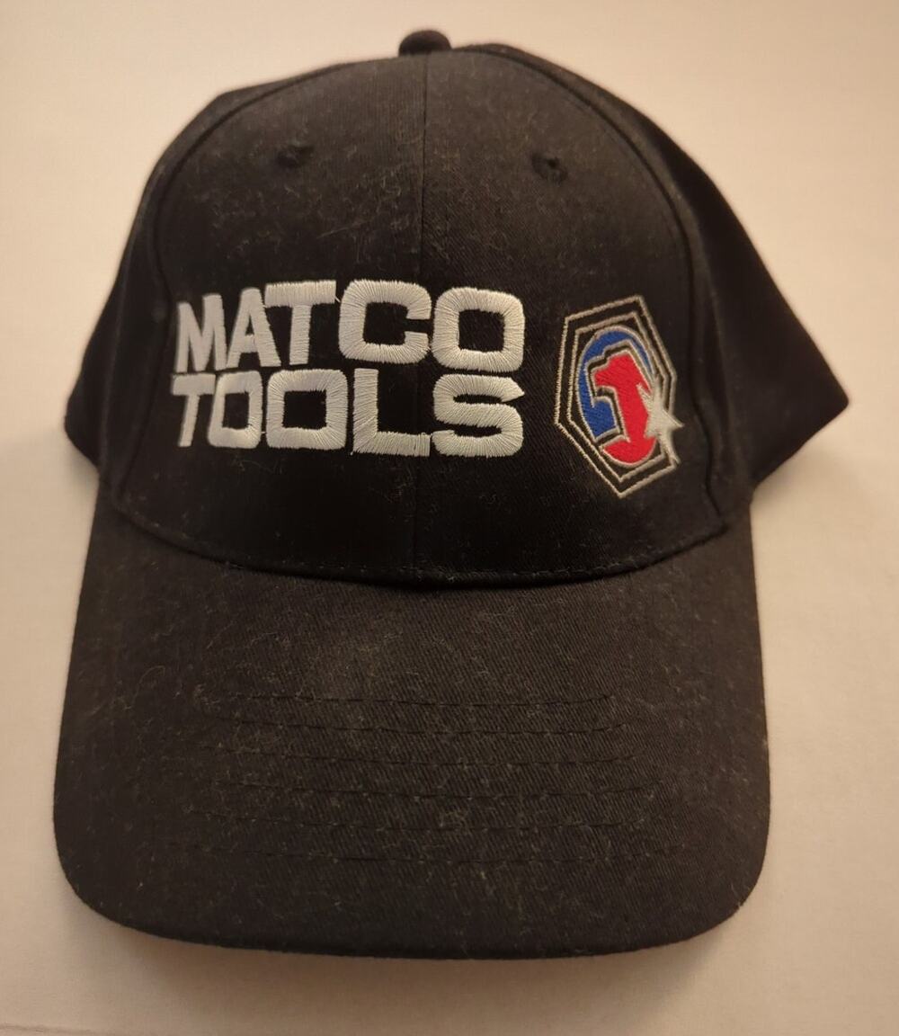 MATCO TOOLS Black White Red Blue Embroidered Logo Adjustable Back Baseball Cap